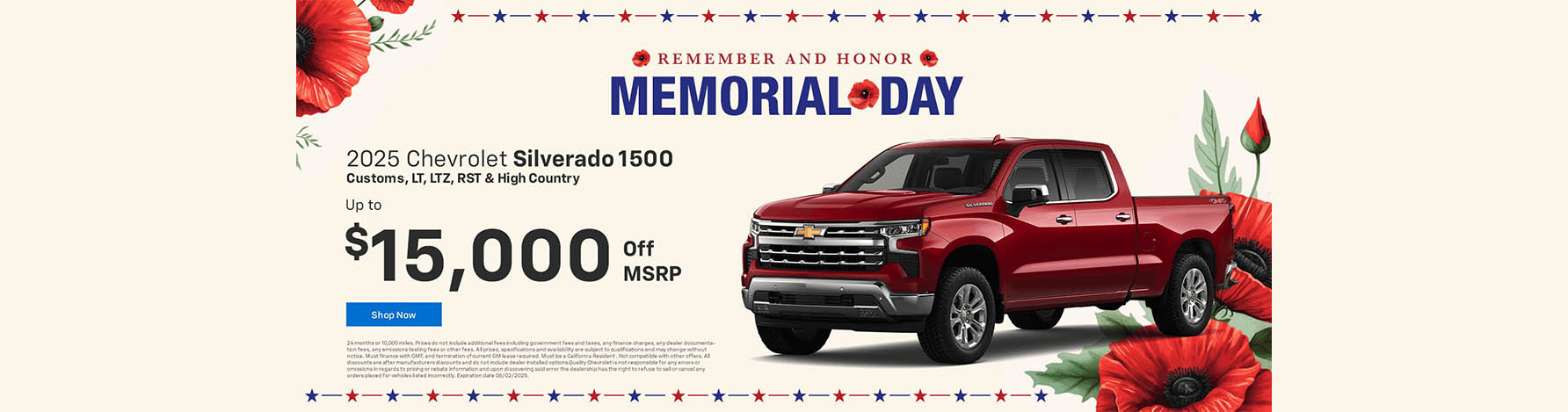 2025 Chevrolet Silverado 1500 Memorial Day Offers